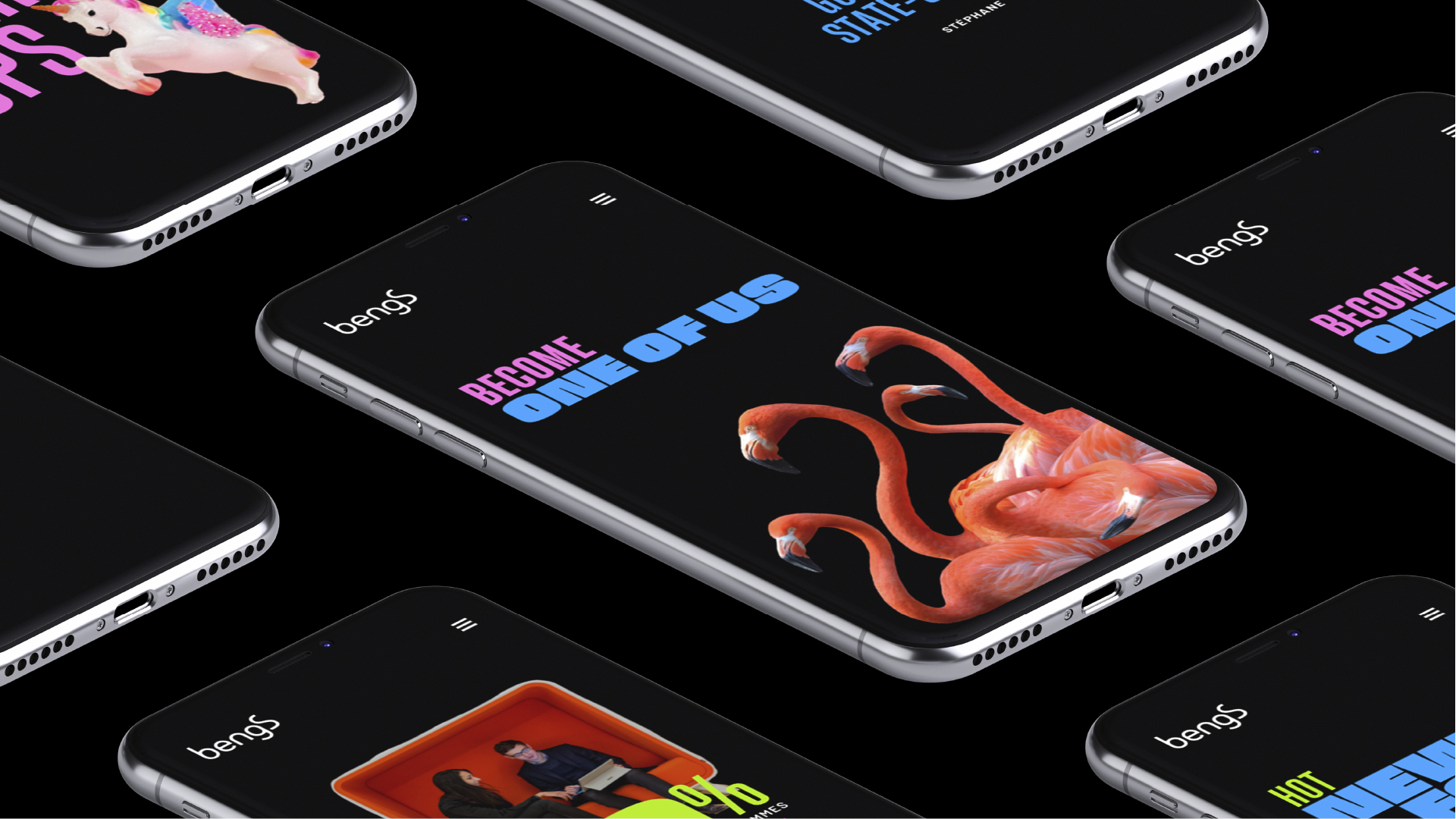 Site mobile Bengs - Designed by Curius
