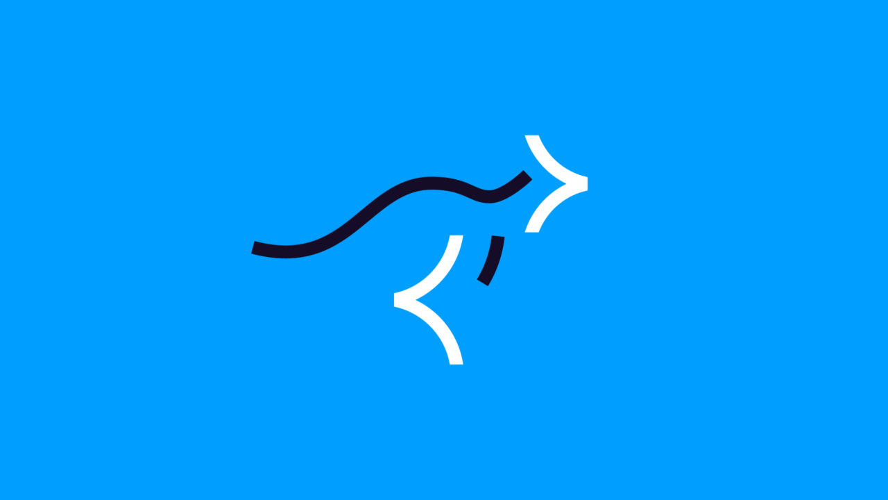 Logo kangourou Hoplink - Designed by Curius