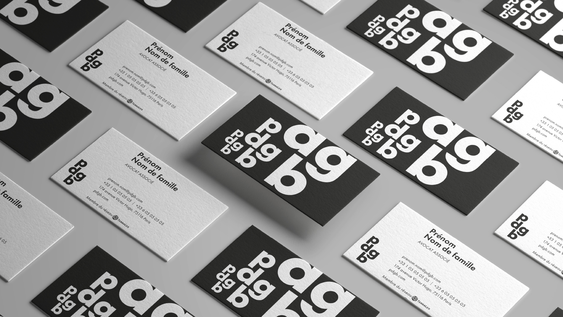 Cartes de visite PDGB Avocats - Designed by Curius